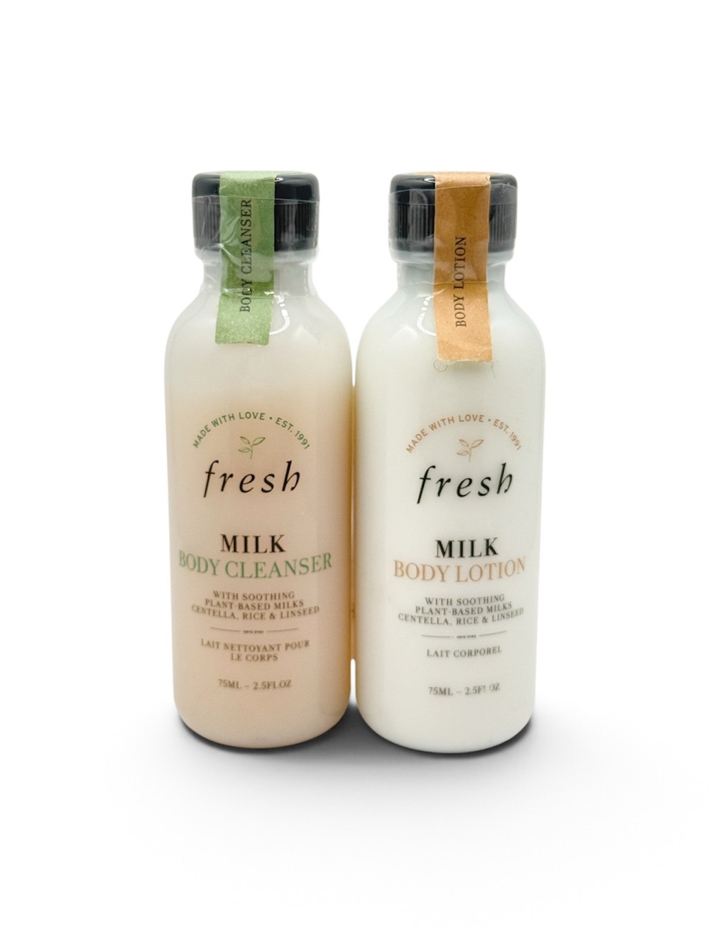 Fresh Milk Body Cleanser & Body Lotion Set 2.5 oz Each NEW Sealed